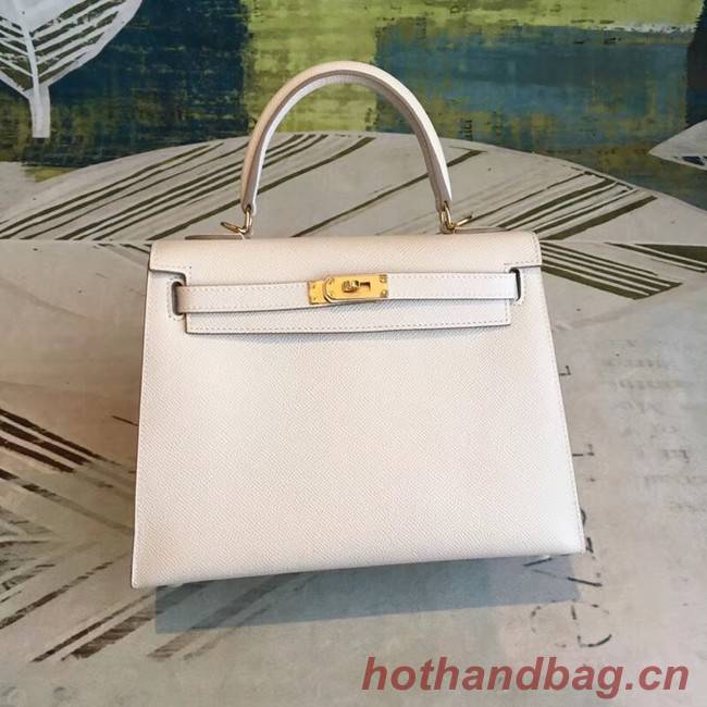 Hermes original Kelly Epsom Leather KL32 white