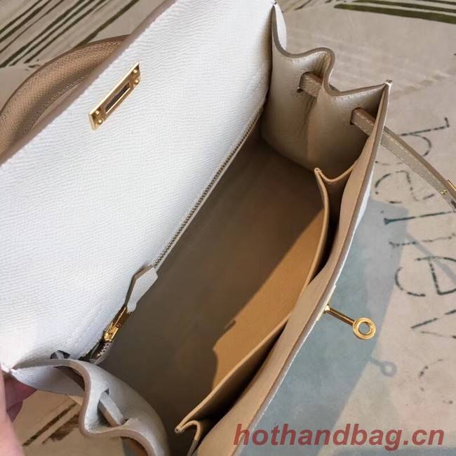 Hermes original Kelly Epsom Leather KL32 white