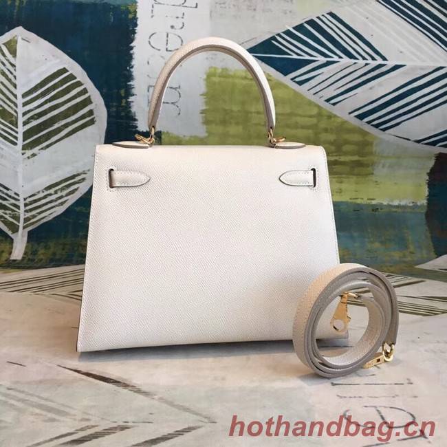 Hermes original Kelly Epsom Leather KL32 white