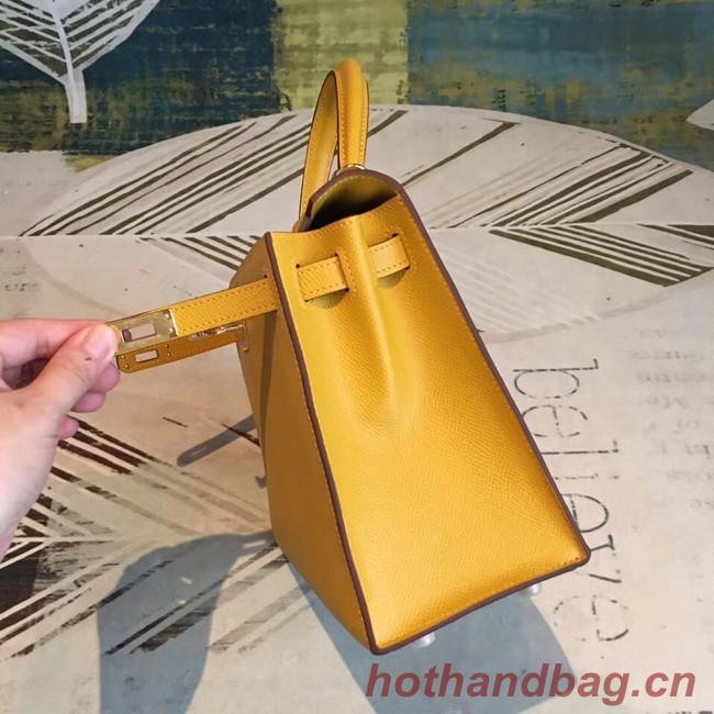 Hermes original Kelly Epsom Leather KL32 yellow