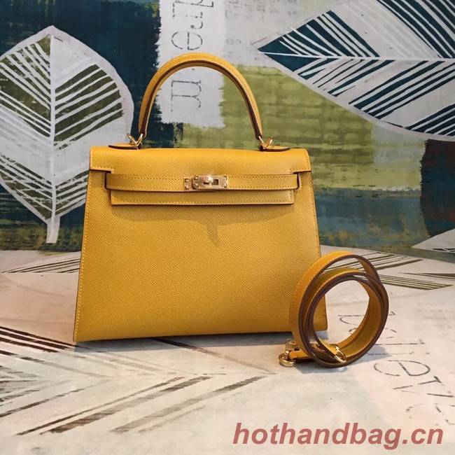 Hermes original Kelly Epsom Leather KL32 yellow