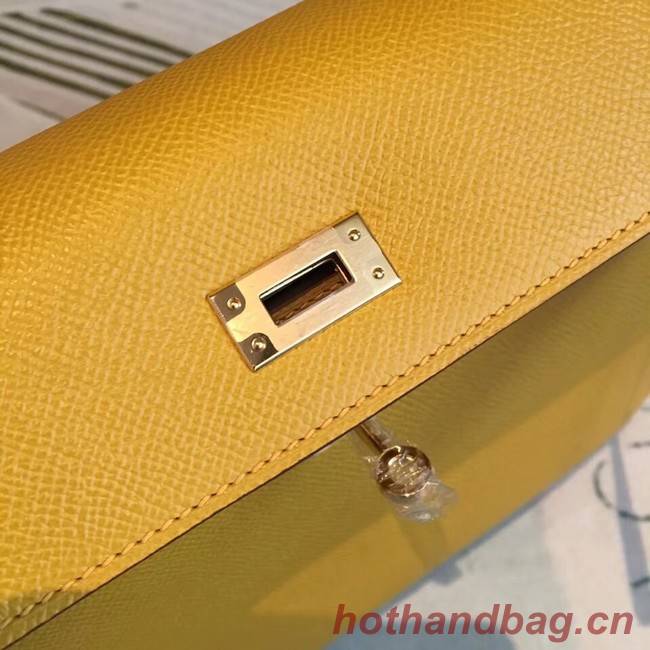 Hermes original Kelly Epsom Leather KL32 yellow