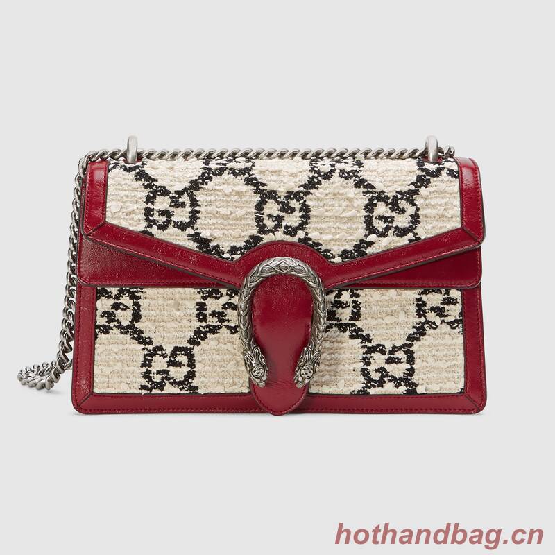 Gucci Dionysus GG Original tweed Shoulder Bag  400249 white