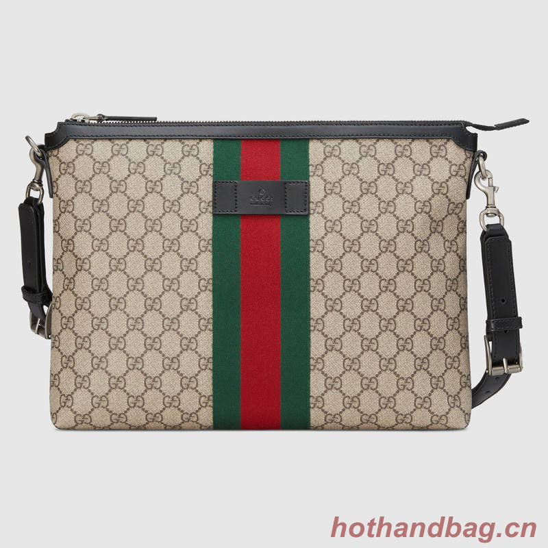 Gucci GG Supreme canvas shoulder bag 523335 apricot