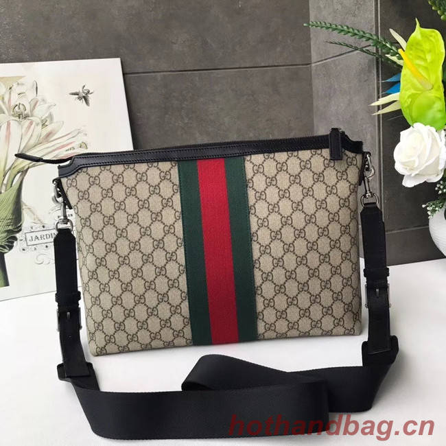 Gucci GG Supreme canvas shoulder bag 523335 apricot