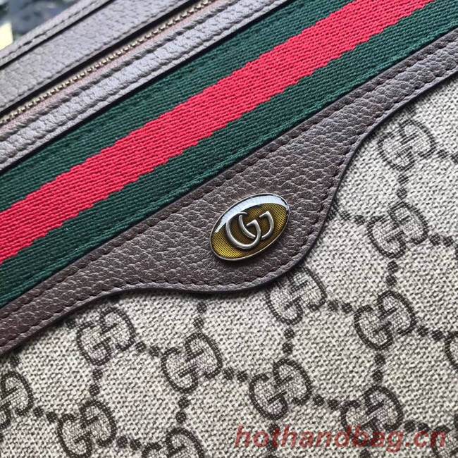 Gucci GG Supreme canvas pouch 597619 brown