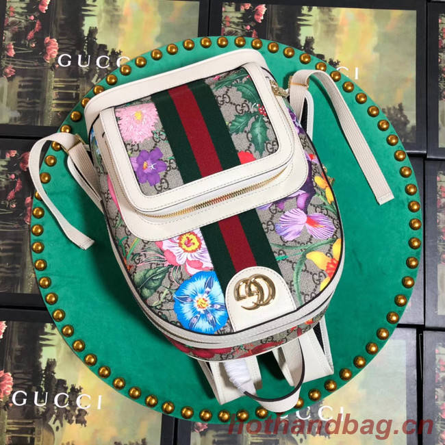 Gucci Ophidia series GG flower small backpack 547965 white