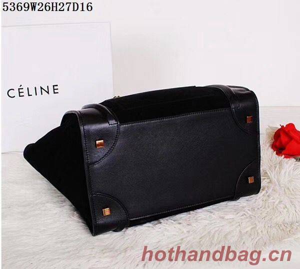 Celine Luggage Micro Tote Bag Original Suede Leather CL5369 Black