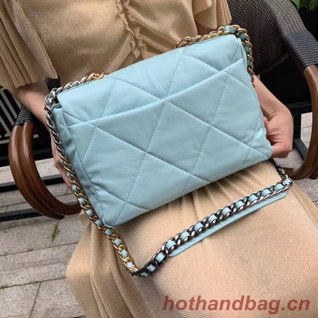 Chanel 19 flap bag AS1161 light blue