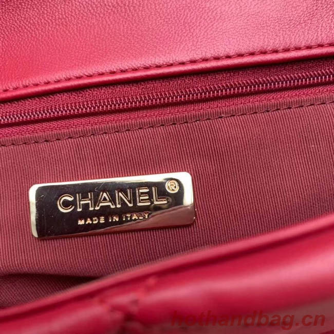 Chanel 19 flap bag AS1161 red