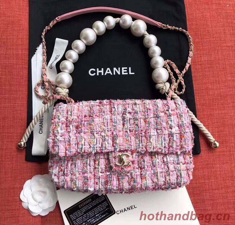 Chanel Original Pearl Shoulder Strap Bag A1112 Pink