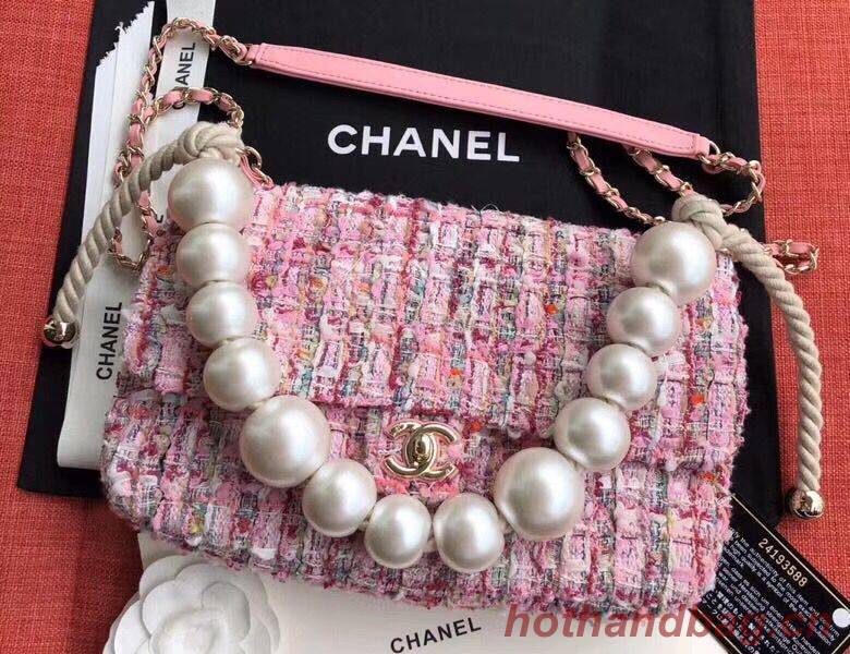 Chanel Original Pearl Shoulder Strap Bag A1112 Pink