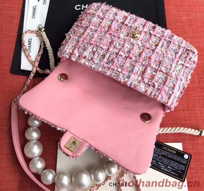 Chanel Original Pearl Shoulder Strap Bag A1112 Pink