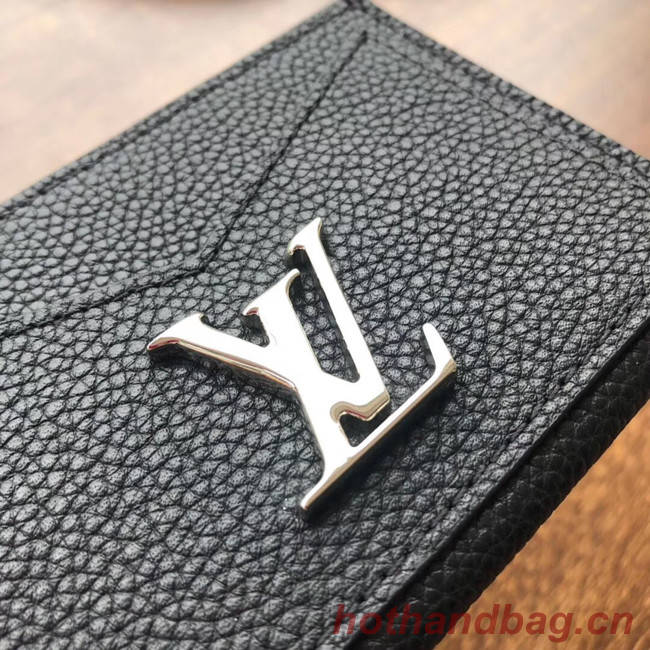 Louis vuitton original LOCKME CARD HOLDER M68555 black