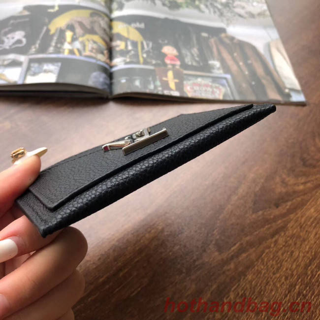 Louis vuitton original LOCKME CARD HOLDER M68555 black