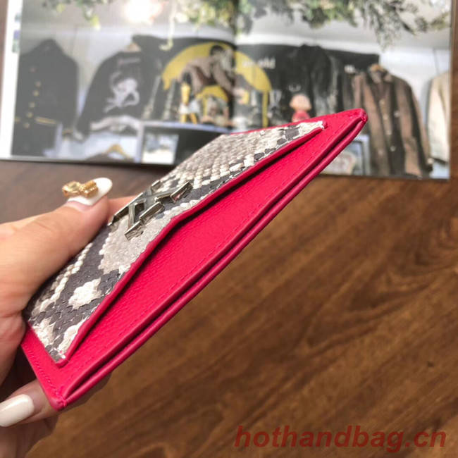 Louis vuitton original LOCKME CARD HOLDER N97001 rose