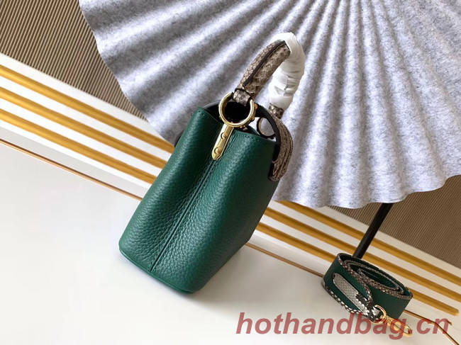 Louis Vuitton Original Taurillon leather CAPUCINES BB M95509 green