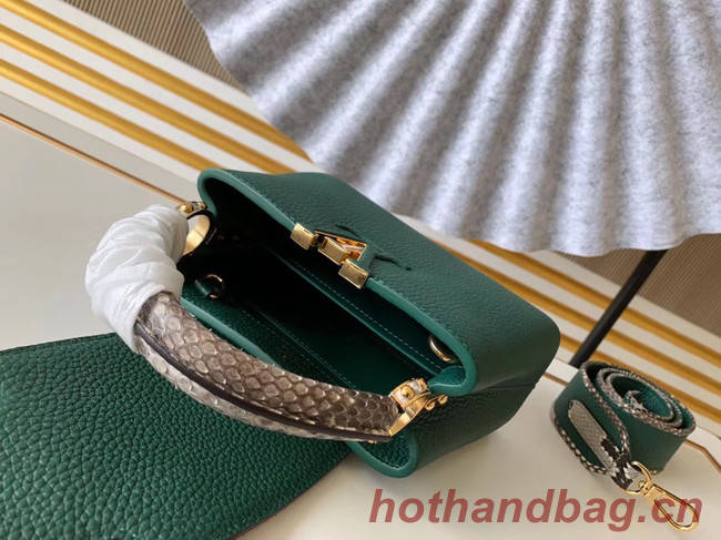 Louis Vuitton Original Taurillon leather CAPUCINES BB M95509 green