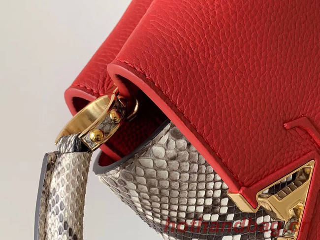 Louis Vuitton Original Taurillon leather CAPUCINES BB M95509 red