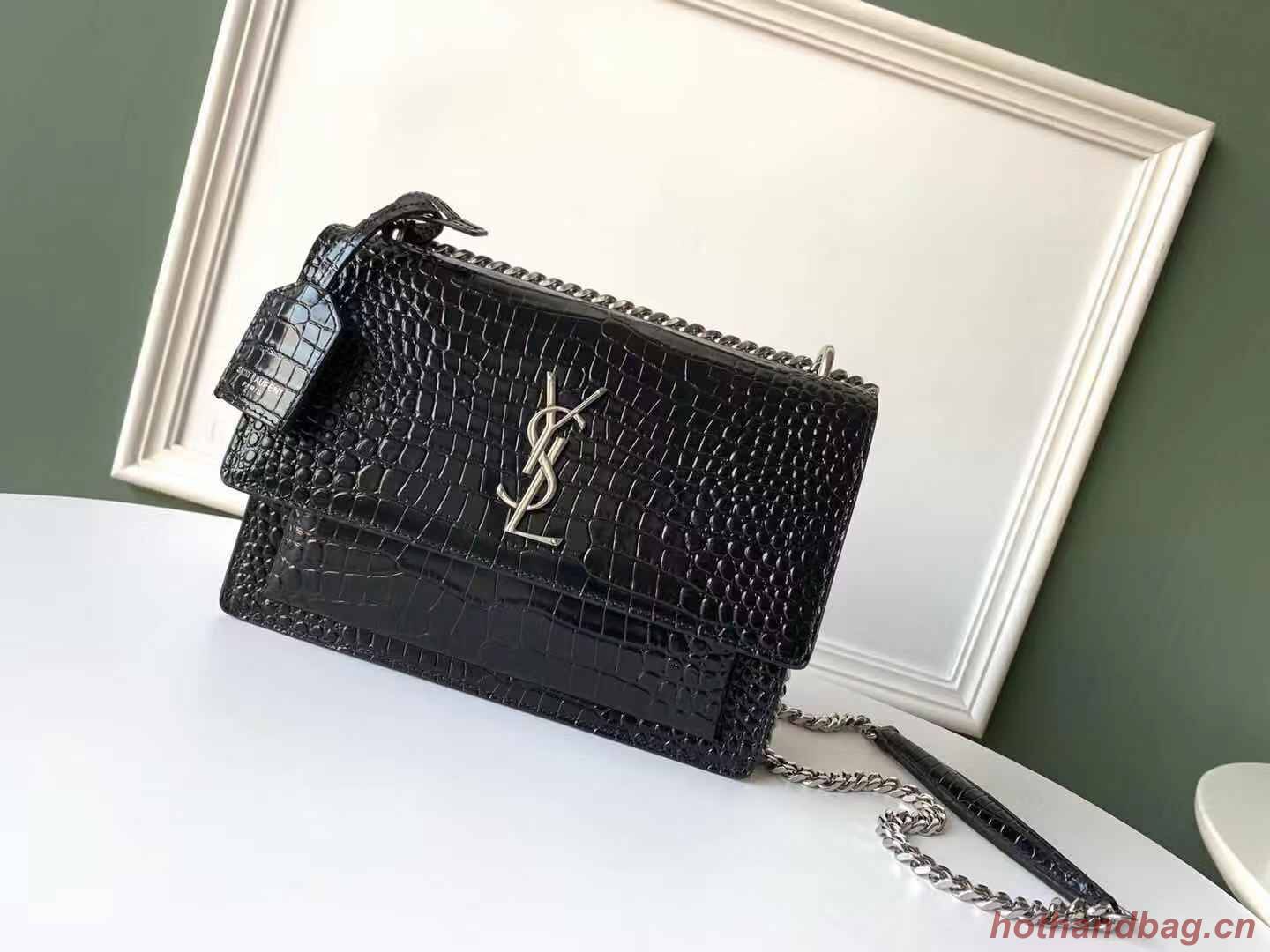 SAINT LAURENT leather shoulder bag Y550228 black