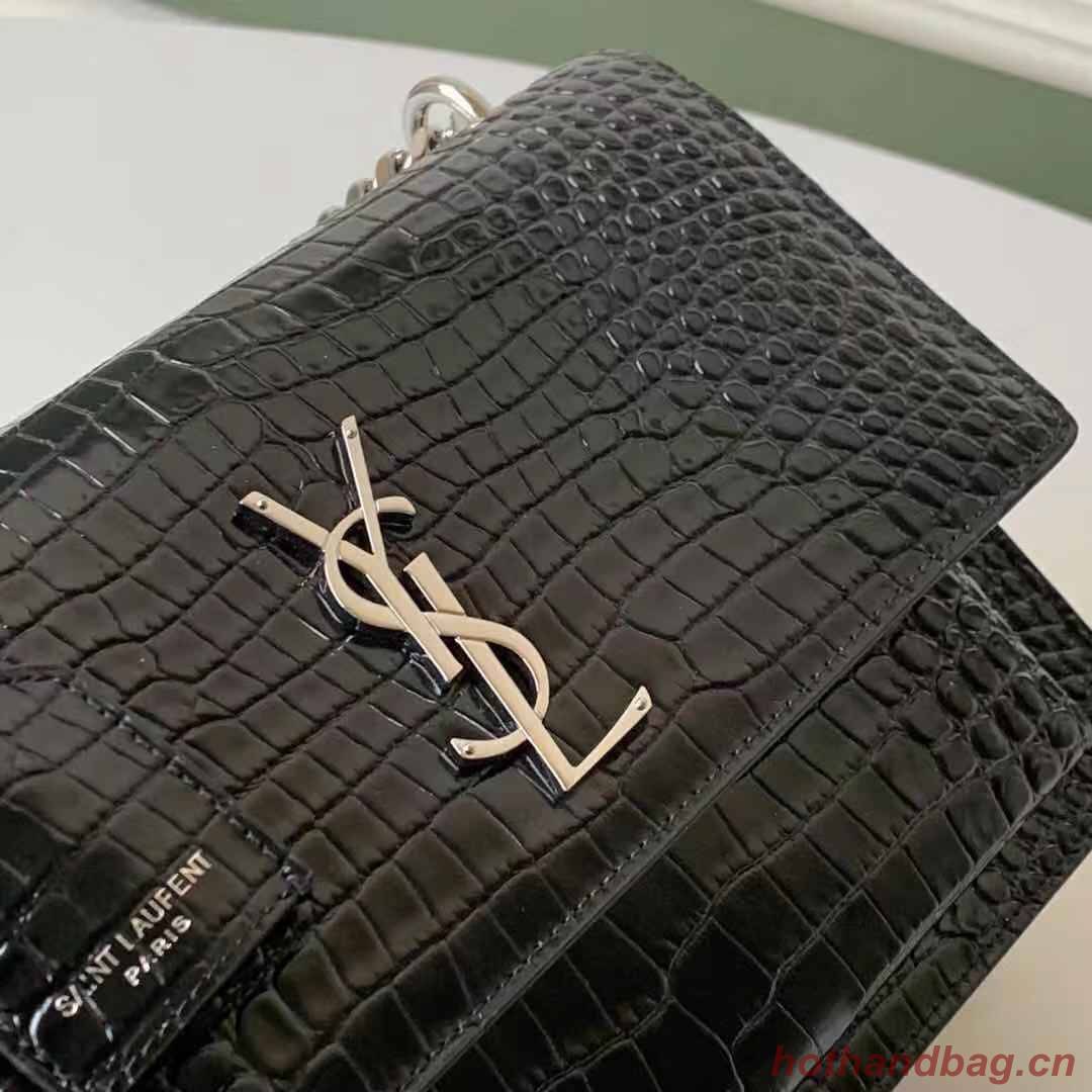 SAINT LAURENT leather shoulder bag Y550228 black