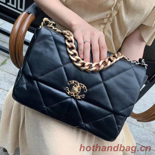 Chanel 19 flap bag AS1161 black