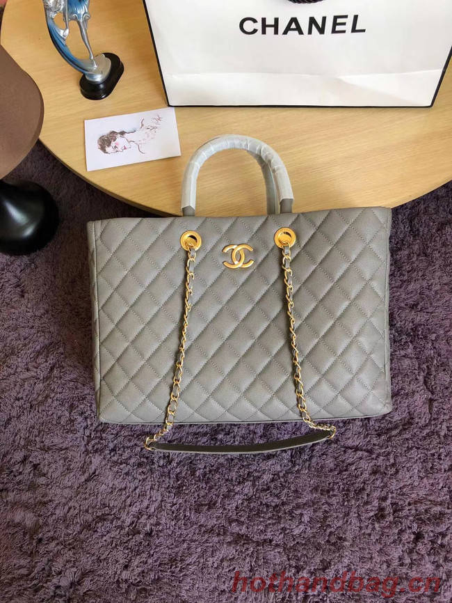 Chanel Original large shopping bag Grained Calfskin A93525 grey