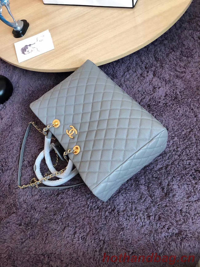 Chanel Original large shopping bag Grained Calfskin A93525 grey