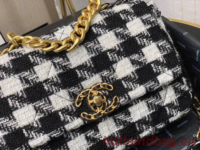 CHANEL 19 Flap Bag AS1160 Black&white