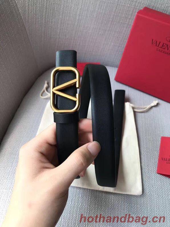 Valentino Leather 2.5CM Belt V7468 Black