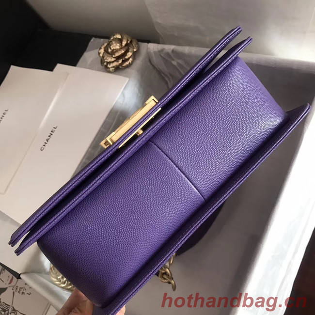 Boy chanel handbag A67086 purple