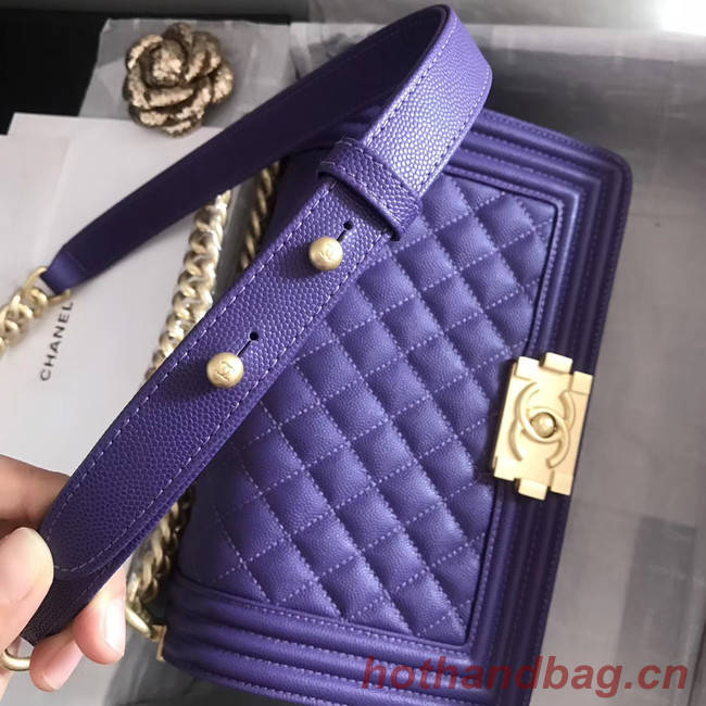 Boy chanel handbag A67086 purple