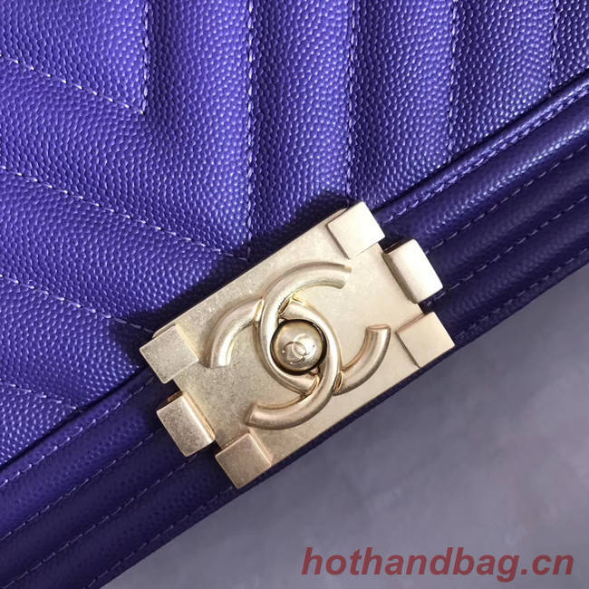 Boy chanel handbag V67086 purple