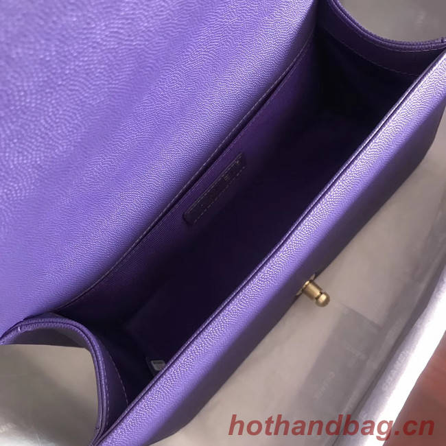 Boy chanel handbag V67086 purple