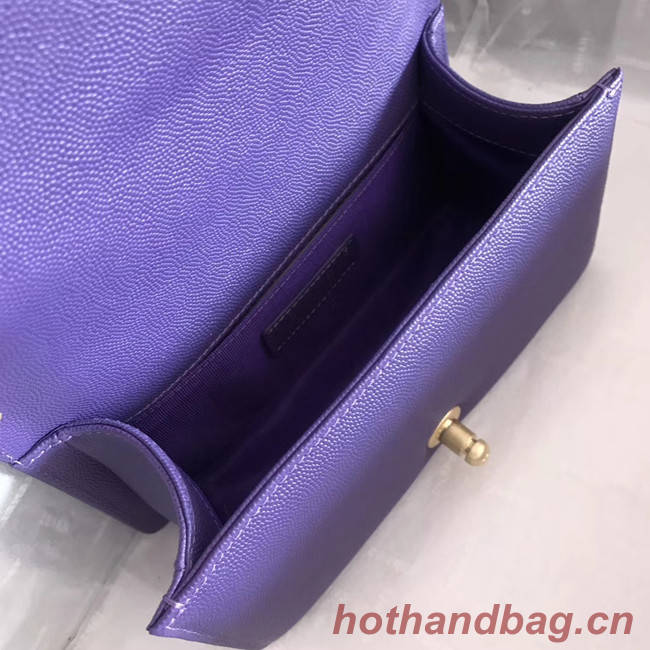 Small boy chanel handbag A67085 purple