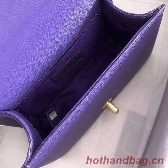 Small boy chanel handbag V67085 purple