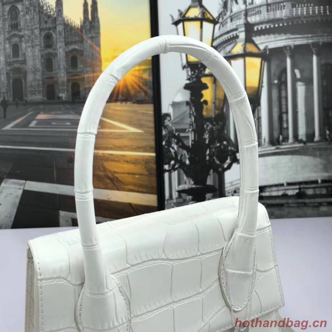 Jacquemus Original Leather Mini Top Handle Bag J8088 White