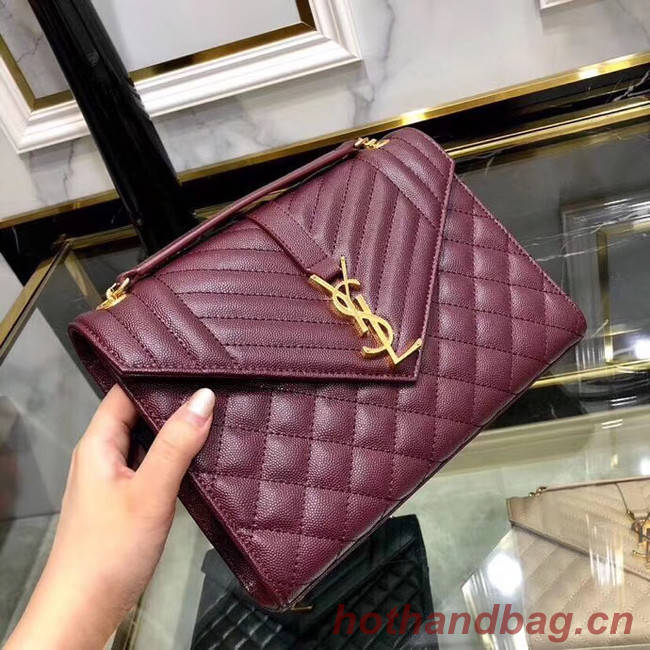 SAINT LAURENT Medium satchel 487206 Burgundy