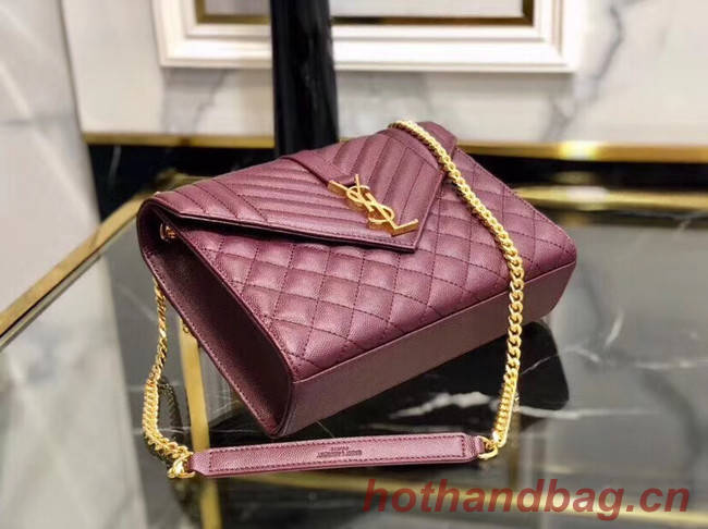 SAINT LAURENT Medium satchel 487206 Burgundy