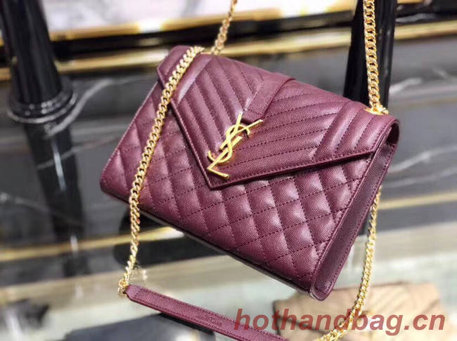 SAINT LAURENT Medium satchel 487206 Burgundy