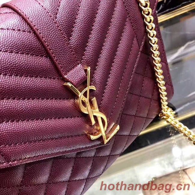 SAINT LAURENT Medium satchel 487206 Burgundy