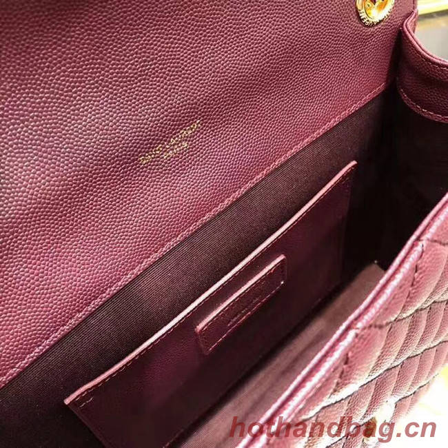 SAINT LAURENT Medium satchel 487206 Burgundy