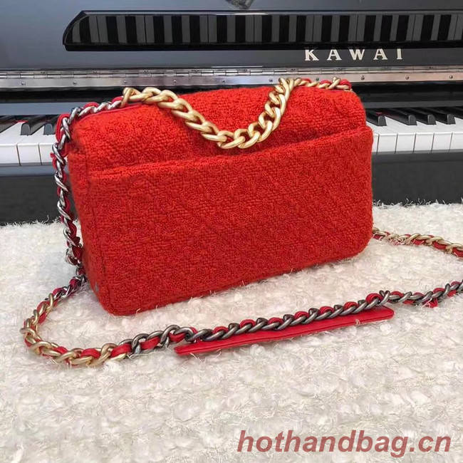 CHANEL 19 Flap Bag AS1160 red