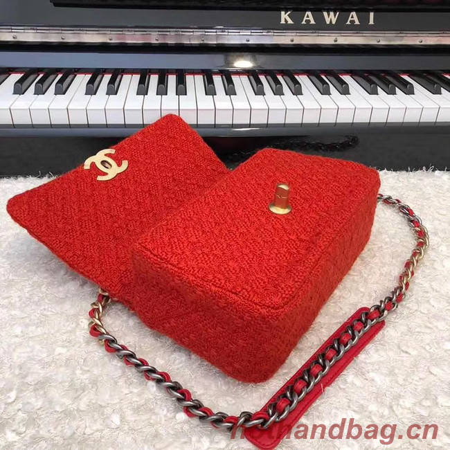 CHANEL 19 Flap Bag AS1160 red