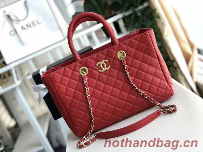 Chanel Original large shopping bag Grained Calfskin A93525 red