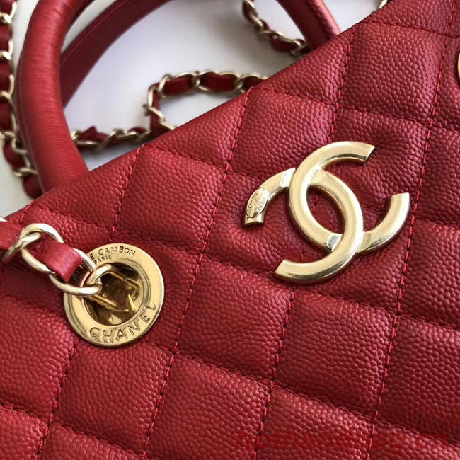 Chanel Original large shopping bag Grained Calfskin A93525 red