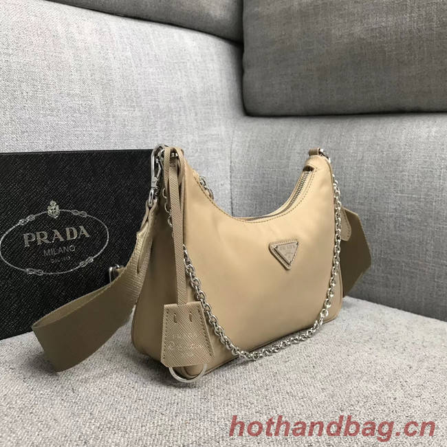 Prada Nylon Shoulder Bag 91277 apricot