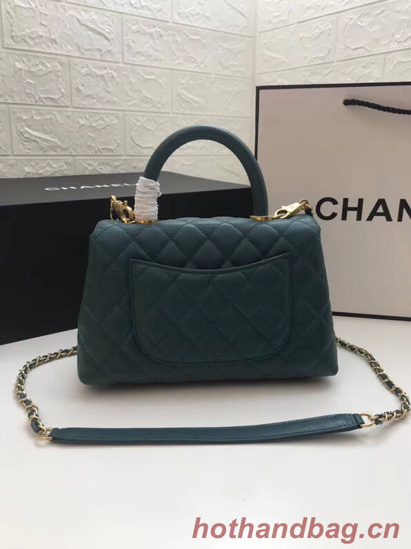 Chanel Small Flap Bag with Top Handle A92990 blue