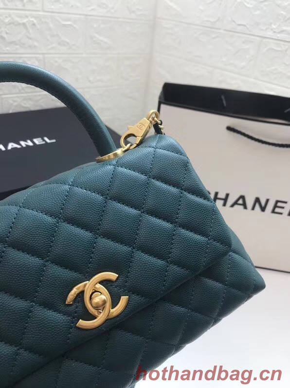 Chanel Small Flap Bag with Top Handle A92990 blue