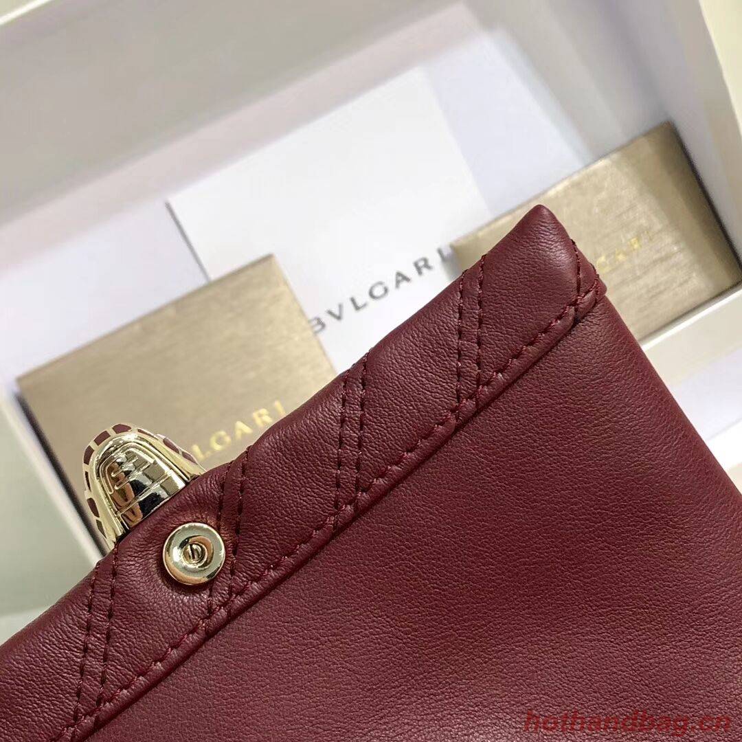 BVLGARI Shoulder Bag Calfskin Leather B288760 Burgundy